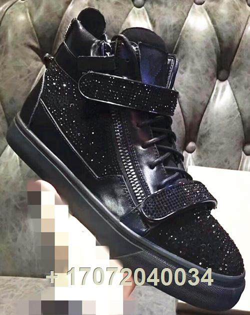 thumbnail for Spring and Autumn AGZ European and American men's and women's shoes, black leather patent leather, high-top zipper, metal double iron buckle, flat shoes, tide