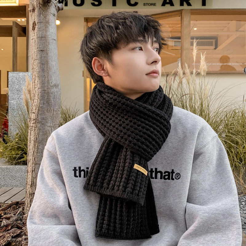 不掉毛不易起球秋冬针织情侣围脖