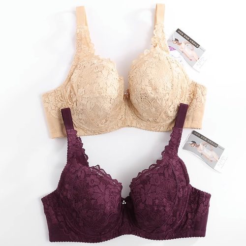 蕾丝全罩杯大码调整型收副乳内衣