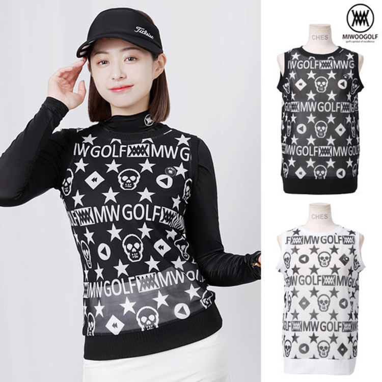 韩国直邮CHES高尔夫女网纱马甲