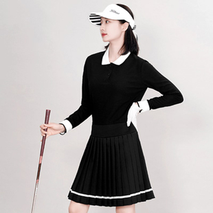 韩国直邮 拉尔夫职业女性高尔夫长领连衣裙GOLF球服装女春秋FZ585