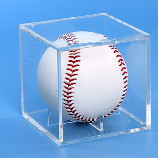 收藏盒 防尘防潮塑料装 底座 亚克力透明棒球展示盒 饰盒
