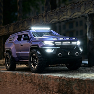 建元1/24雷兹瓦尼复者合金汽车模型回力声光玩具仿真越野车装甲车