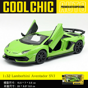 CCA彩珀1/32兰博SVJ合金汽车模型跑车回力声玩具仿真车埃文塔多