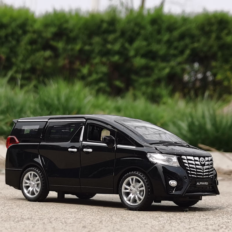 1/32丰田埃尔法合金汽车模型回力声光玩具车面包车保姆车仿真mpv