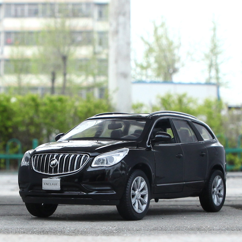 1|32 BUICK ENCLAVE 합금 자동차 모델 풀백 소리와 가벼운 장난감 오프로드 차량 시뮬레이션 자동차 이상적인 에스컬레이드