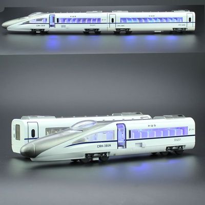 合金和谐号动车高铁回力声光玩