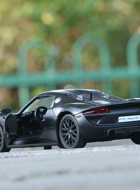 五寸保时捷911合金跑车模型 回力玩具汽车918金属车开门日产途乐