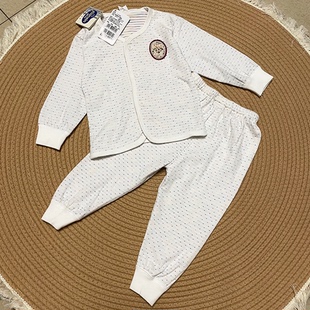 0182嬰兒衣服秋冬保暖分體男女新生兒雙層純棉內(nèi)衣套裝 貼身a類