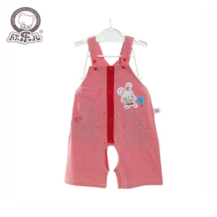 欣乐儿5834宝宝纯棉开档连体纯棉婴儿背带裤夏季连体衣吊带短裤