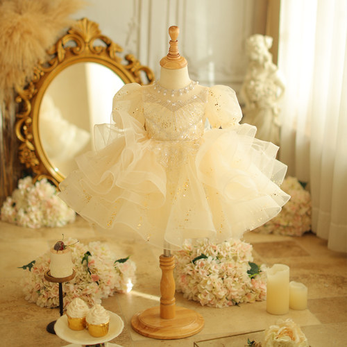 儿童生日宴中国风轻奢公主裙