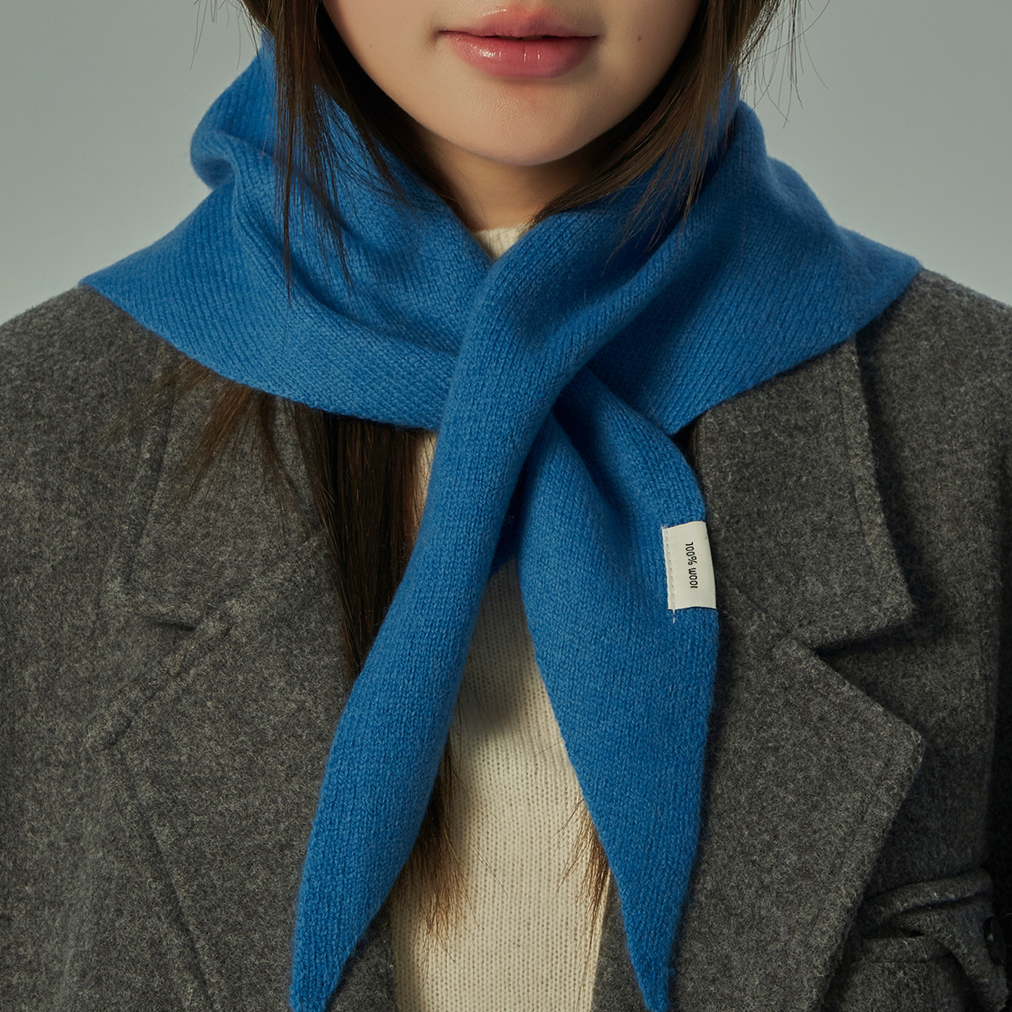 澳洲100%羊毛软糯针织穿孔三角巾