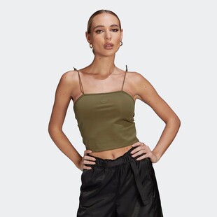 运动吊带背心T恤 TOP HF1987 阿迪达斯女子三叶草ELASTIC Adidas