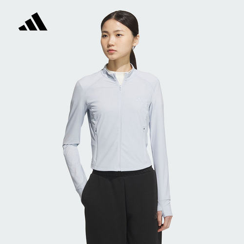 官方正品Adidas阿迪达斯女子夏季修身防晒运动休闲茄克外套KE5780