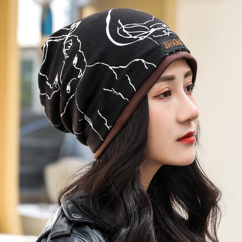 堆堆帽女冬季帽子头巾两用加大加厚薄款保暖围脖包头套头帽月子帽