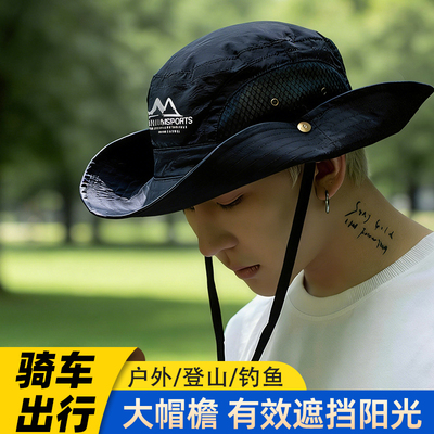 男士户外防晒遮阳牛仔渔夫帽新款