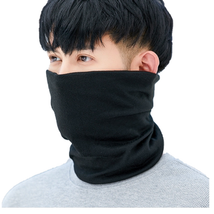 围脖男冬季保暖围巾韩版百搭护颈脖套男士加绒厚骑行一体两用帽子