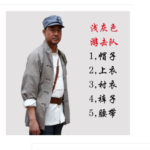 抗战时期男女民兵游击队武工队村民演出服土八路服装阿宝表演服装