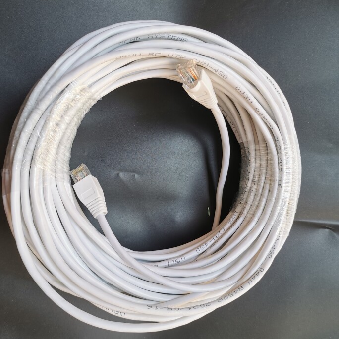 定制超五类白 灰色成品网线家庭办公路由器电脑宽带连接线10M20米