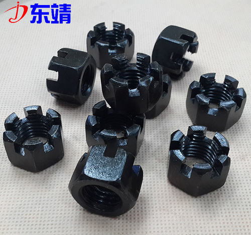 GB58带槽型螺母开花螺母开槽六角螺母花槽螺帽M6M8M10M12M16-M48