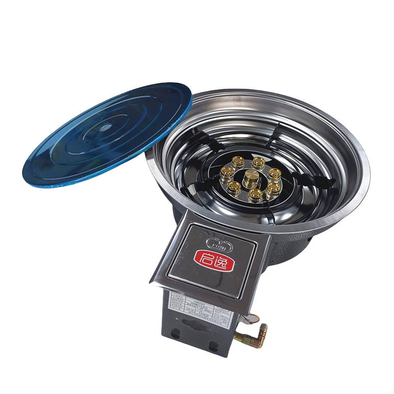加深加大豪华红外线韩式火锅炉酒店商用嵌入式燃气火锅灶防风炉