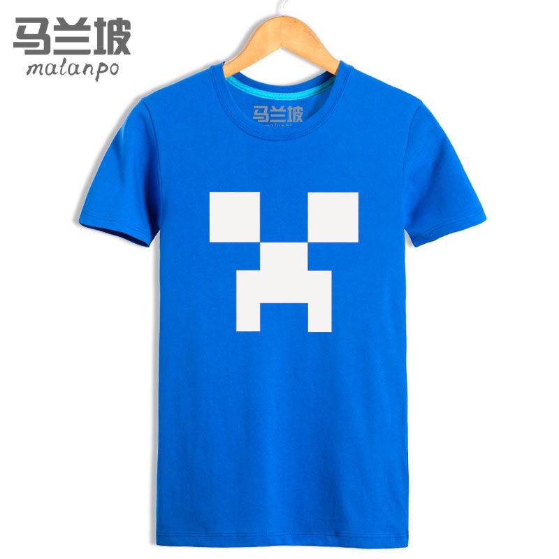 夏季我的世界 minecraft苦力怕t恤JJ怪动漫周边男女纯棉短袖衣服|msdalam kategori Pakaian Lelaki, baju-T - dari Buy2taobao.com untuk memberikan perkhidmatan ejen Taobao profesional membeli