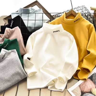 儿童打底衫男女童半高领秋冬T恤