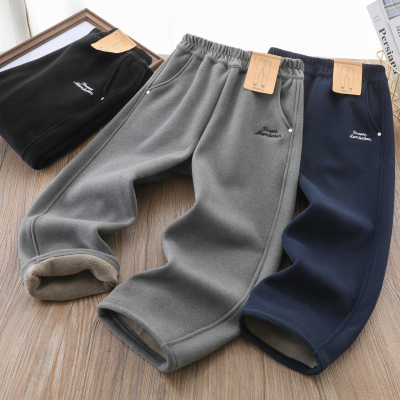 男童密密绒裤子防风加厚一件过冬