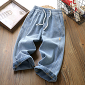 儿童运动裤 男童裤 春秋2026新款 复古长裤 子中大童潮 子水洗牛仔美式