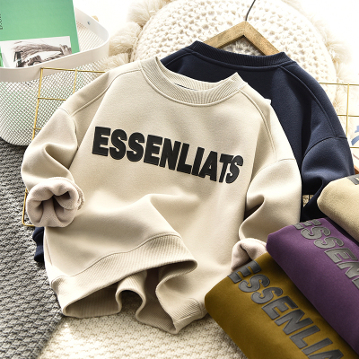 加绒加厚棉卫衣秋冬韩版男童秋冬