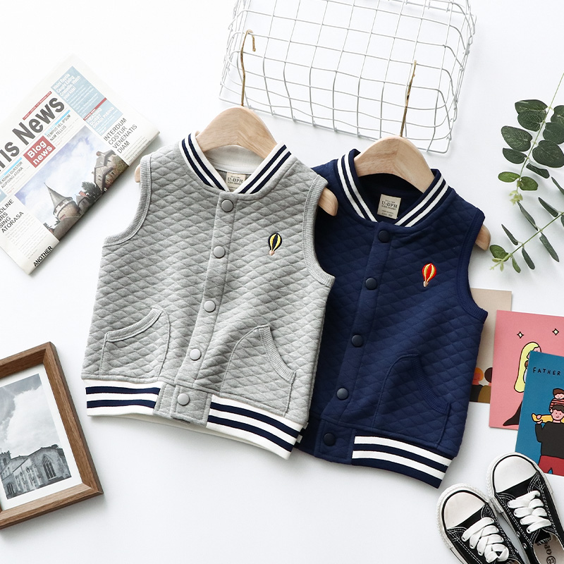 儿童马甲纯棉夹棉春秋百搭外穿