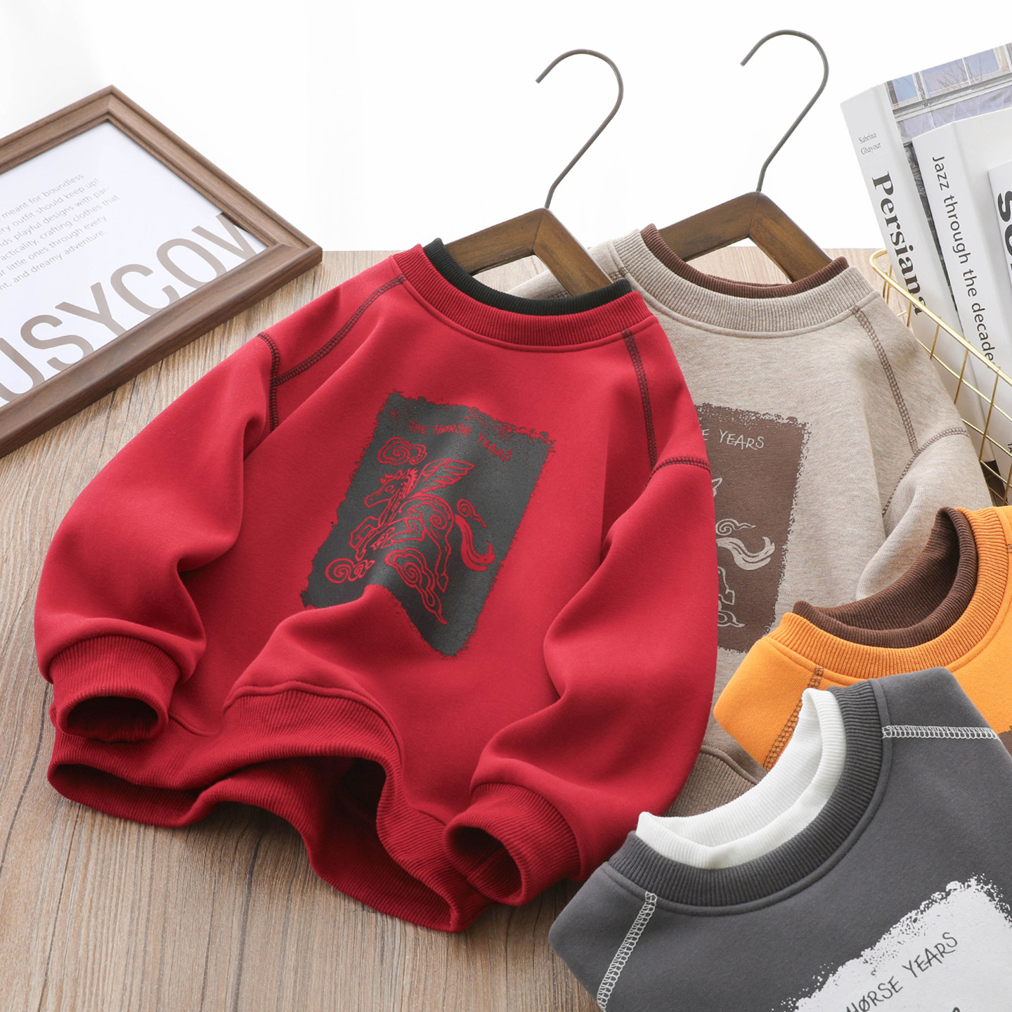 男童加绒新年服卫衣冬2026新款中大童保暖防风印花假两件运动上衣,童装/婴儿装/亲子装,卫衣/绒衫,淘宝优惠券,粉丝福利购,淘宝优惠卷