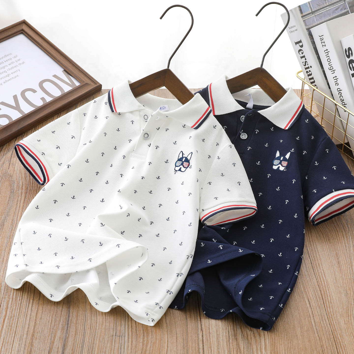 男童t恤夏款儿童薄款韩版休闲时尚男大童短袖Polo衫撞色百搭运动