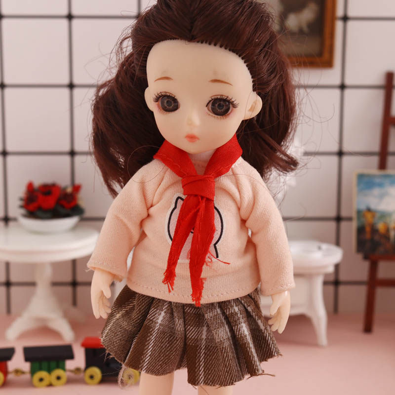 里左拉微缩食玩娃衣配饰红领巾校服12分ob11配件dollhouse模型diy