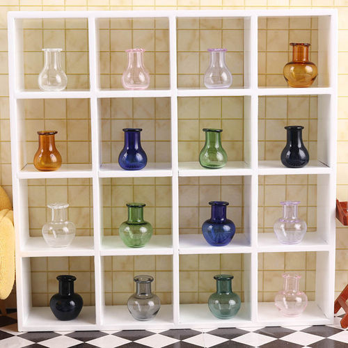 微缩食玩玻璃花瓶12分ob11家具场景模型配件bjd娃屋摆件dollhouse