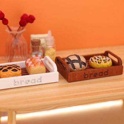 里左拉微缩模型面包筐12分收纳筐