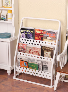 里左拉 微缩食玩杂志架报刊架铁艺书架迷你模型1:12分8分ob11娃屋