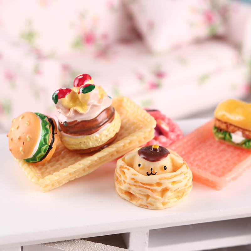 微缩食玩蛋糕模型生日蛋糕汉堡ob11场景6分娃屋配件dollhouse仿真