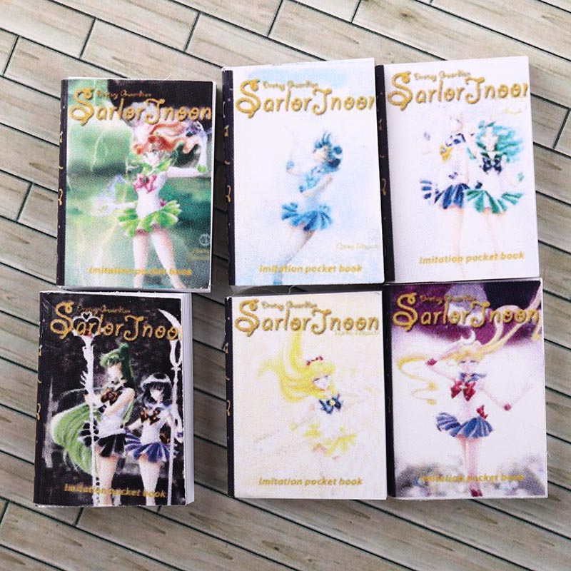 里左拉微缩食玩漫画小书袖珍本子模型12分ob11家具场景娃屋配件