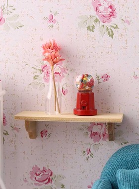 微缩食玩墙壁置物架木质12分ob11家具场景模型袖珍世界dollhouse