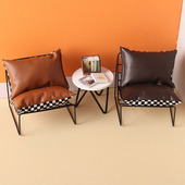 里左拉 微缩6分模型沙发椅子靠背椅BJD娃娃屋dollhouse家具配件