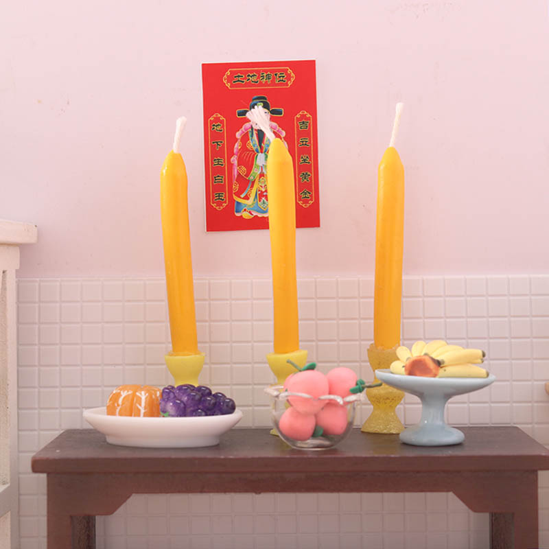 里左拉 微缩食玩蜡烛如意物品模型6分娃屋bjd场景摆件中国diy金色