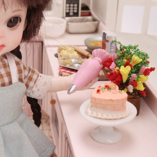 里左拉 国货微缩食玩裱花嘴奶油迷你模型1:12分ob11娃娃屋配件diy
