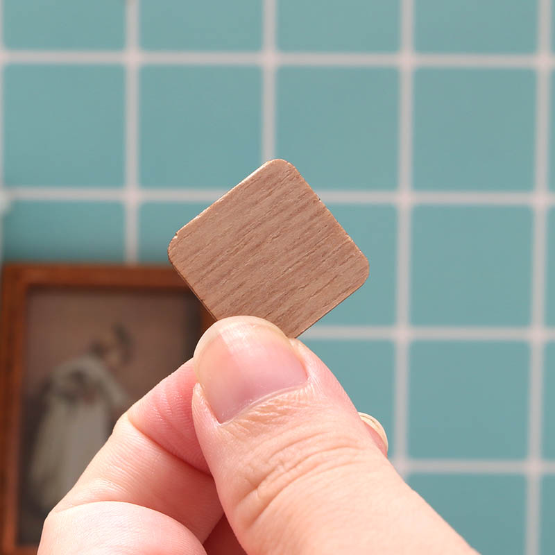 里左拉 微缩食玩木质餐垫杯垫袖珍家具模型12分娃娃屋配件场景diy