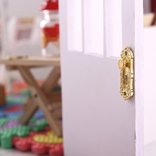 lizola微缩食玩门锁娃屋diy配件1：12分ob11家具场景dollhouse