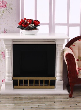 LIZOLA微缩食玩欧式小壁炉白色12分ob11家具diy场景迷你dollhouse