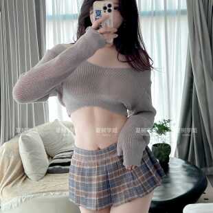 「夏树学姐」温柔学妹套装气质时尚性感修身显瘦设计感短裙套装