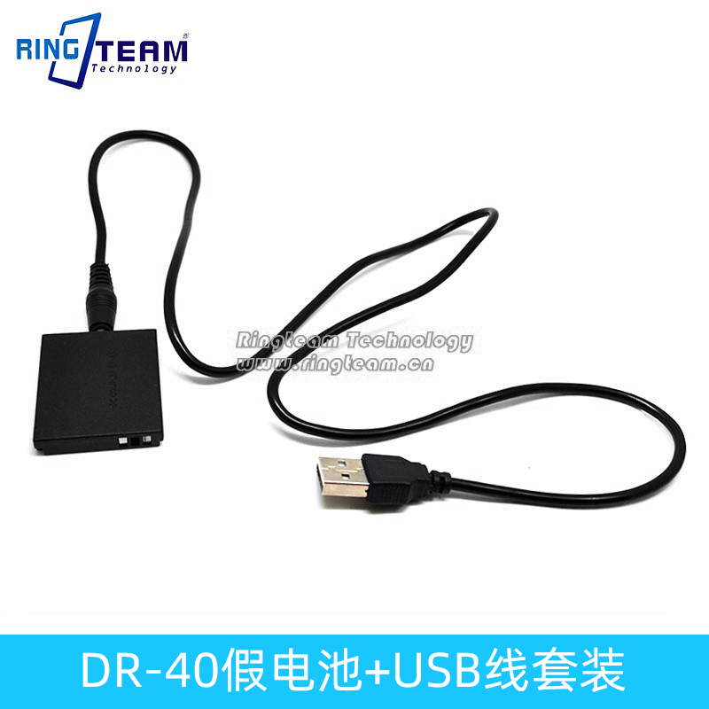 USB线+DR-40电池盒NB-6L假电池适用型号D10 S90 S95 SD1200相机