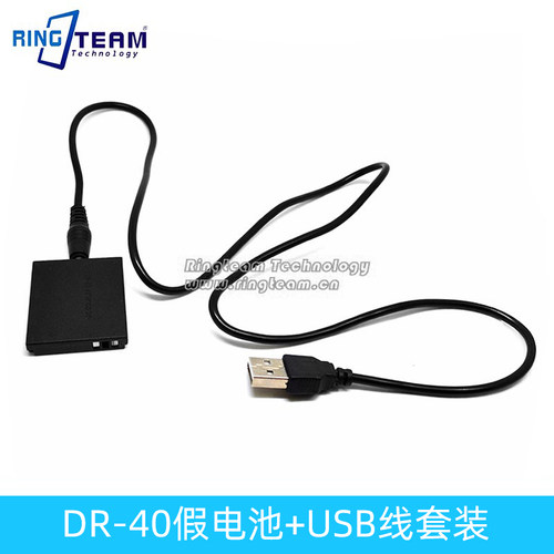 USB线+DR-40电池盒NB-6L假电池适用型号D10 S90 S95 SD1200相机