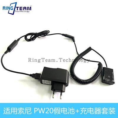 PW20假电池+快充头套装 适用索尼A6300 A6500 A33 A35 A55 A7